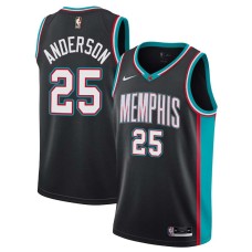 Memphis Grizzlies #25 Nick Anderson Jersey -Black Throwback