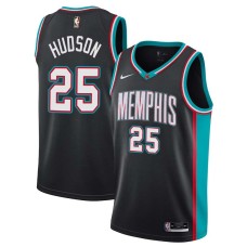 Memphis Grizzlies #25 Lester Hudson Jersey -Black Throwback