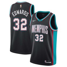 Memphis Grizzlies #32 Doug Edwards Jersey -Black Throwback