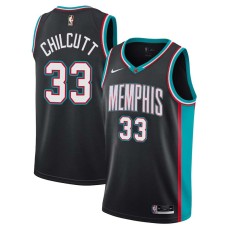 Memphis Grizzlies #33 Pete Chilcutt Jersey -Black Throwback