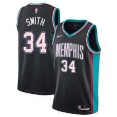 Memphis Grizzlies #34 Michael Smith Jersey -Black Throwback