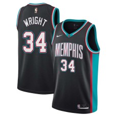 Memphis Grizzlies #34 Brandan Wright Jersey -Black Throwback