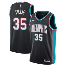 Memphis Grizzlies #35 Killian Tillie Jersey -Black Throwback