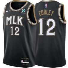 Atlanta Hawks #12 Ray Corley Jersey -Black 2020-21 City