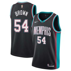 Memphis Grizzlies #54 Kwame Brown Jersey -Black Throwback