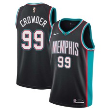 Memphis Grizzlies #99 Jae Crowder Jersey -Black Throwback