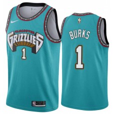 Memphis Grizzlies #1 Antonio Burks Jersey -Green Throwback