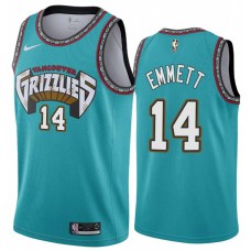 Memphis Grizzlies #14 Andre Emmett Jersey -Green Throwback