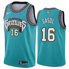 Memphis Grizzlies #16 Pau Gasol Jersey -Green Throwback