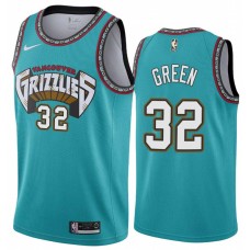 Memphis Grizzlies #32 Jeff Green Jersey -Green Throwback