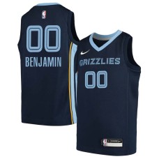 Memphis Grizzlies #00 Benoit Benjamin Jersey -Navy