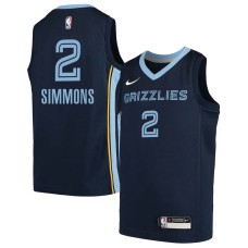 Memphis Grizzlies #2 Kobi Simmons Jersey -Navy