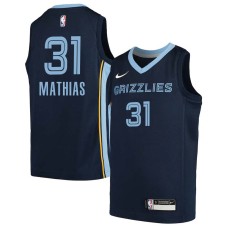 Memphis Grizzlies #31 Dakota Mathias Jersey -Navy