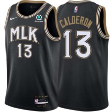 Atlanta Hawks #13 Jose Calderon Jersey -Black 2020-21 City