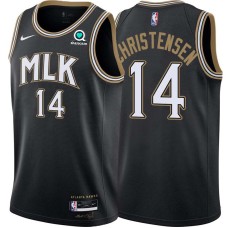 Atlanta Hawks #14 Cal Christensen Jersey -Black 2020-21 City