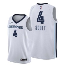 Memphis Grizzlies #4 Byron Scott Jersey -White