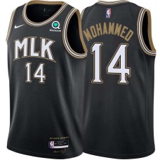 Atlanta Hawks #14 Nazr Mohammed Jersey -Black 2020-21 City