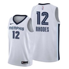 Memphis Grizzlies #12 Rodrick Rhodes Jersey -White