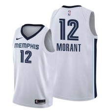 Memphis Grizzlies #12 Ja Morant Jersey -White