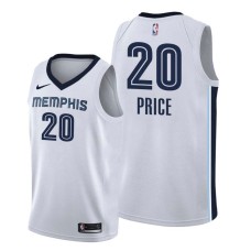 Memphis Grizzlies #20 Brent Price Jersey -White