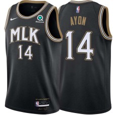 Atlanta Hawks #14 Gustavo Ayon Jersey -Black 2020-21 City