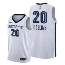 Memphis Grizzlies #20 Ryan Hollins Jersey -White