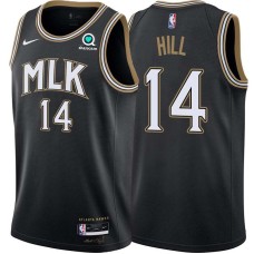 Atlanta Hawks #14 Malcolm Hill Jersey -Black 2020-21 City