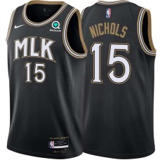 Atlanta Hawks #15 Jack Nichols Jersey -Black 2020-21 City