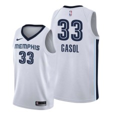 Memphis Grizzlies #33 Marc Gasol Jersey -White