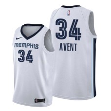 Memphis Grizzlies #34 Anthony Avent Jersey -White