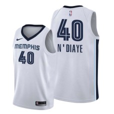 Memphis Grizzlies #40 Makhtar N'Diaye Jersey -White