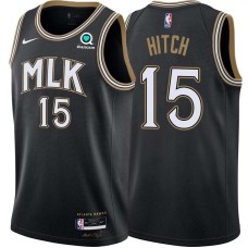 Atlanta Hawks #15 Lew Hitch Jersey -Black 2020-21 City