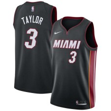 Miami Heat #3 Anthony Taylor Jersey -Black