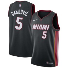 Miami Heat #5 Sasha Danilovic Jersey -Black