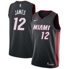 Miami Heat #12 Mike James Jersey -Black