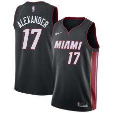 Miami Heat #17 Kyle Alexander Jersey -Black