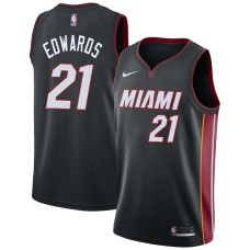 Miami Heat #21 Kevin Edwards Jersey -Black