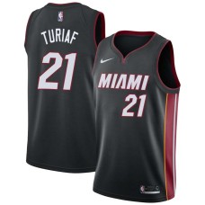 Miami Heat #21 Ronny Turiaf Jersey -Black