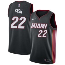 Miami Heat #22 Matt Fish Jersey -Black