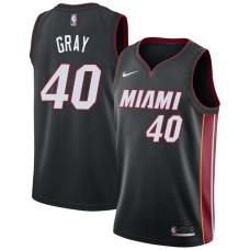 Miami Heat #40 Sylvester Gray Jersey -Black