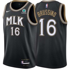 Atlanta Hawks #16 Nicolas Brussino Jersey -Black 2020-21 City