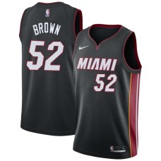 Miami Heat #52 Ernest Brown Jersey -Black