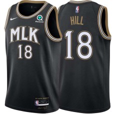 Atlanta Hawks #18 Solomon Hill Jersey -Black 2020-21 City