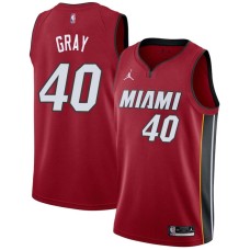 Miami Heat #40 Sylvester Gray Jersey -Red