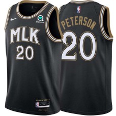 Atlanta Hawks #20 Ed Peterson Jersey -Black 2020-21 City