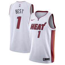 Miami Heat #1 Travis Best Jersey -White