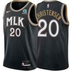 Atlanta Hawks #20 Cal Christensen Jersey -Black 2020-21 City