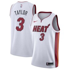 Miami Heat #3 Anthony Taylor Jersey -White