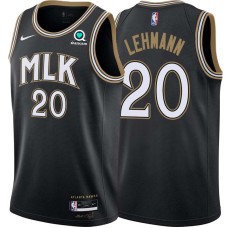 Atlanta Hawks #20 George Lehmann Jersey -Black 2020-21 City