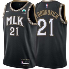 Atlanta Hawks #21 Mike Todorovich Jersey -Black 2020-21 City